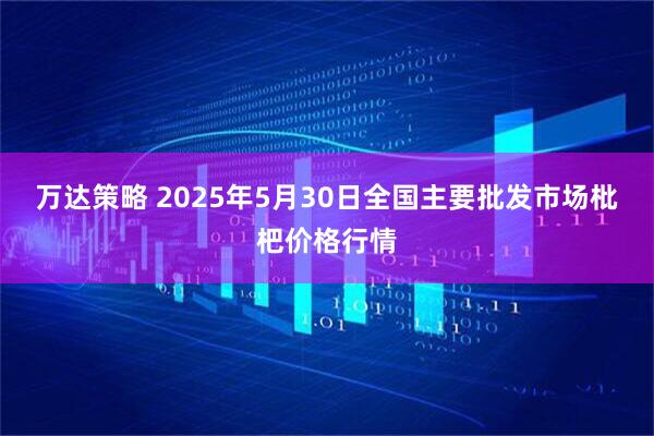 万达策略 2025年5月30日全国主要批发市场枇杷价格行情